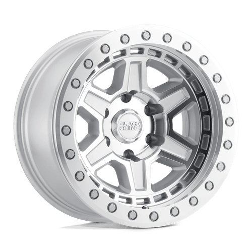 Black Rhino RENO Silver W/ Mirror Face & Silver Bolts | 17x8.5 | 5x5.0 | -38 | 71.5mm