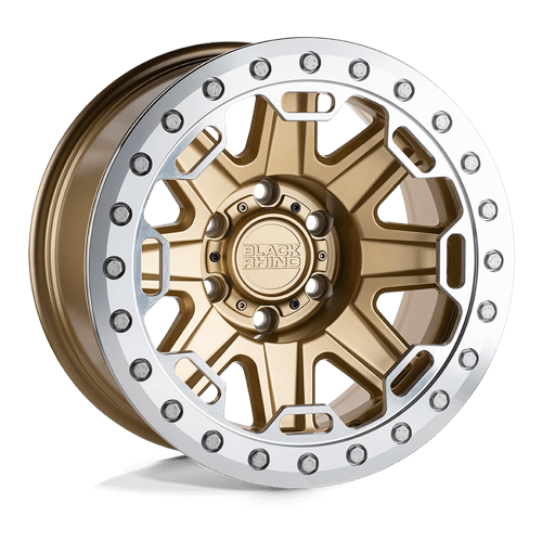 Black Rhino RIFT BEADLOCK Matte Gold W/ Machined Ring | 17x8.5 | 5x4.5 | -38 | 71.5mm