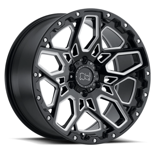 Black Rhino SHRAPNEL Gloss Black W/ Milled Spokes | 20x9.5 | 5x150 | +12 | 110.1mm
