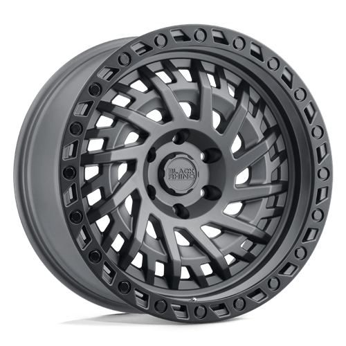 Black Rhino SHREDDER Matte Gunmetal W/ Black Ring | 18x9.5 | 5x5.0 | -18 | 71.5mm