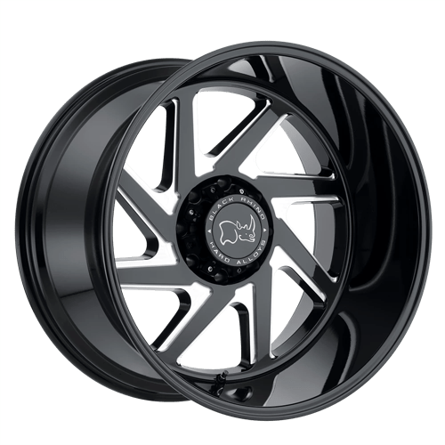 Black Rhino SWERVE Gloss Black W/ Double Milled Spokes | 20x12 | 6x5.5 | -44 | 112.1mm