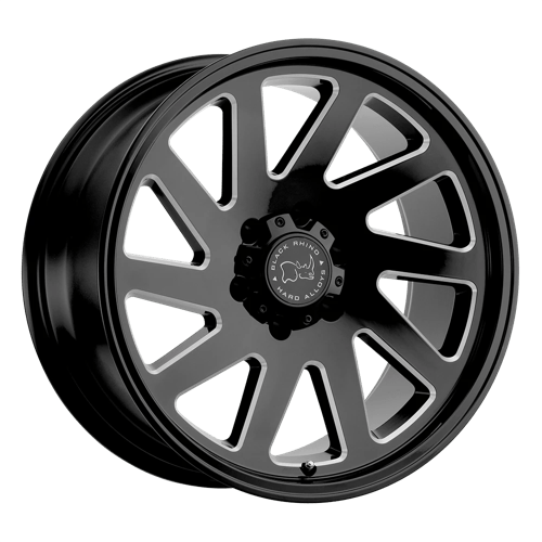 Black Rhino THRUST Gloss Black W/ Milled Spokes | 20x12 | 6x5.5 | -44 | 112.1mm