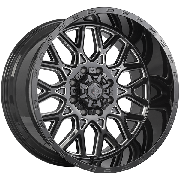 Forged Wheels XR109 22x12.0 Gloss Black - Milled Edge -44 8x170 125.1 XR92203