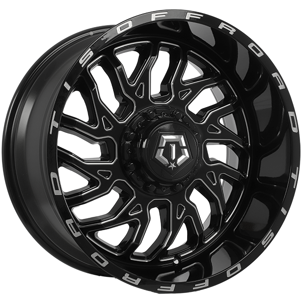 TIS Wheels 544 20x10.0 Gloss Black - Milled Edge -25 5x139.7/5x150 110.1 544BM2105225