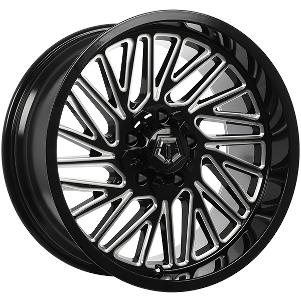 TIS Wheels 553 20x10.0 Gloss Black - Milled Edge -12 5x127/5x139.7 87.1 553BM2100912
