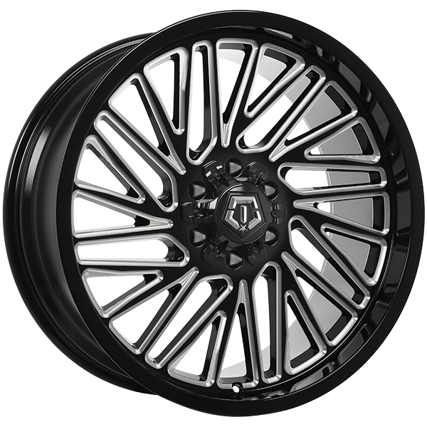 TIS Wheels 553 22x10.0 Gloss Black - Milled Edge 10 6x135/6x139.7 106.1 553BM2206810