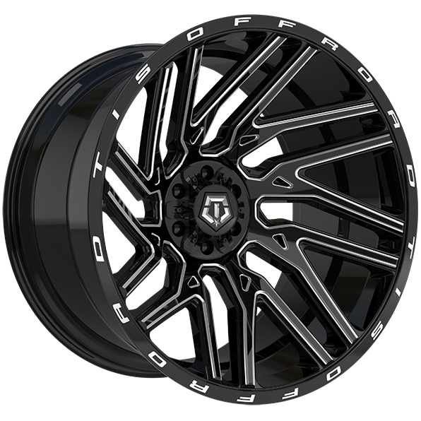 TIS Wheels 554 20x10.0 Gloss Black - Milled Edge -19 6x135/6x139.7 108.1 554BM2106819S