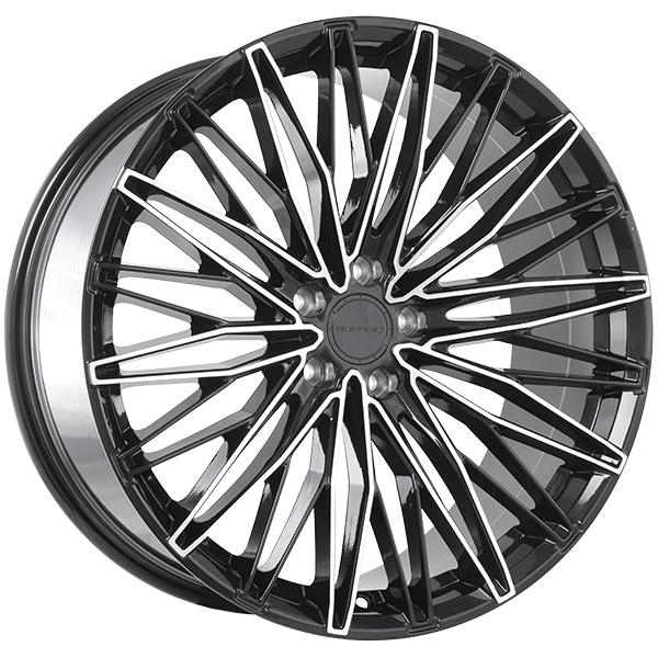 Ruffino STELLARE 20x9.0 Gloss Black - Machined Face 35 5x112 66.6 RUF852002