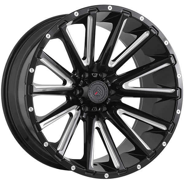 Forged Wheels XR110 20x12.0 Gloss Black - Milled Edge -44 6x139.7 108.1 XR102004