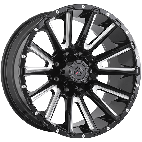 Forged Wheels XR110 22x10.0 Gloss Black - Milled Edge -25 8x165.1 121.3 XR102201