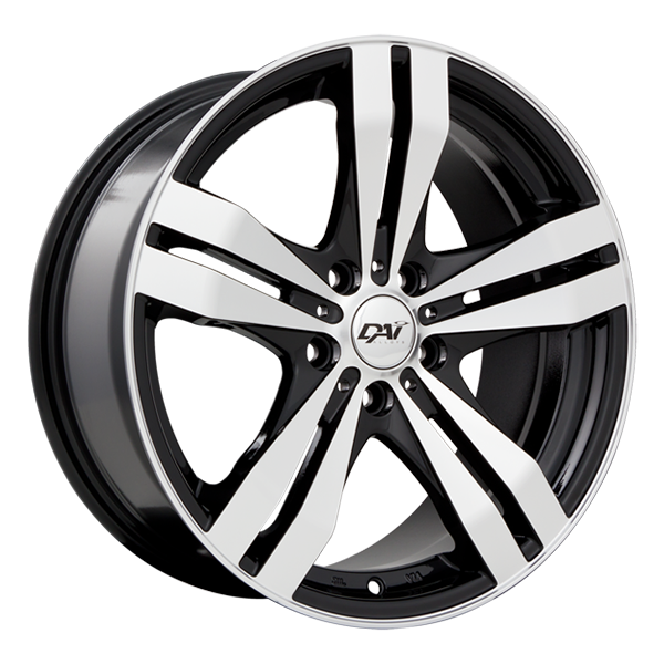 DAI Wheels TARGET 15x6.5 Gloss Black - Machined Face 40 4x100 73.1 DW3415012