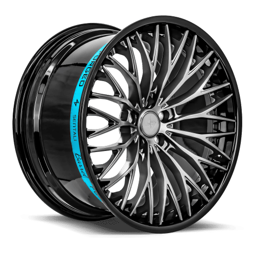 SENTALI BARREL SB1 22x9.5 Gloss Black Lip / Matte Gunmetal Centre 35 5x127 71.6 SB1322955352