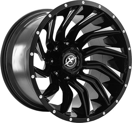 XF OFFROAD XF-224 24x14.0 Gloss Black Milled -76 5x127/5x139.7 78.1 XF-224241451271397-76GBML