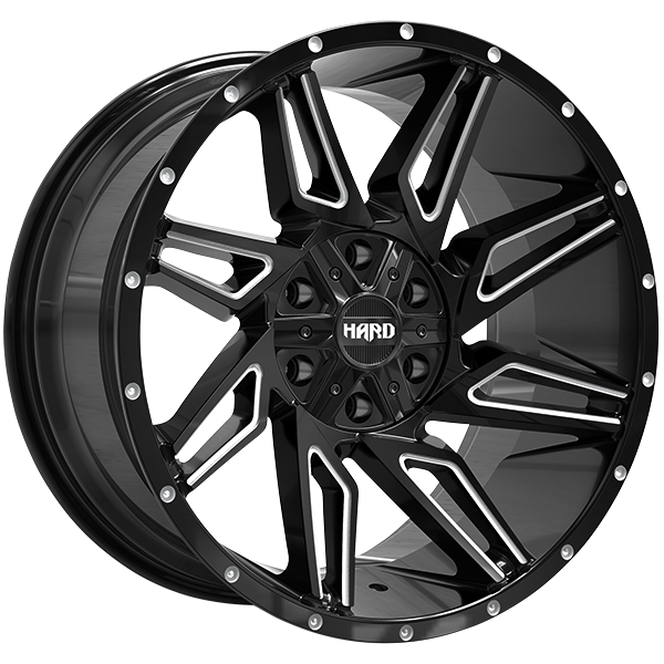 Ruffino HARD VOODOO 20x10.0 Gloss Black - Milled Edge -12 6x135/6x139.7 87.1 RUF5420001