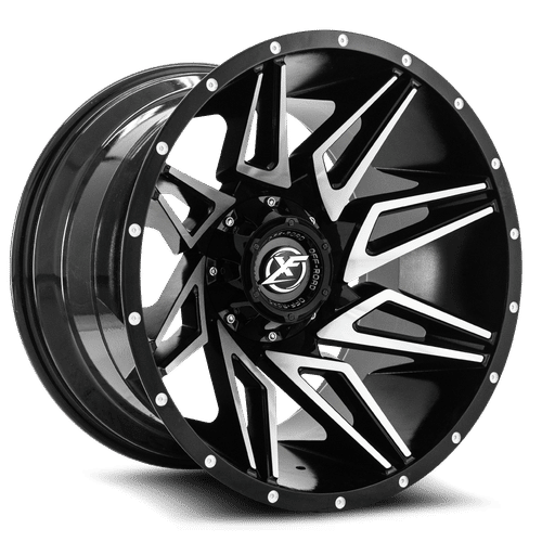 XF OFFROAD XF-218 20x10.0 Gloss Black Machined -12 8x165.1/8x170 125.2 XF-218201081651170-12GBM