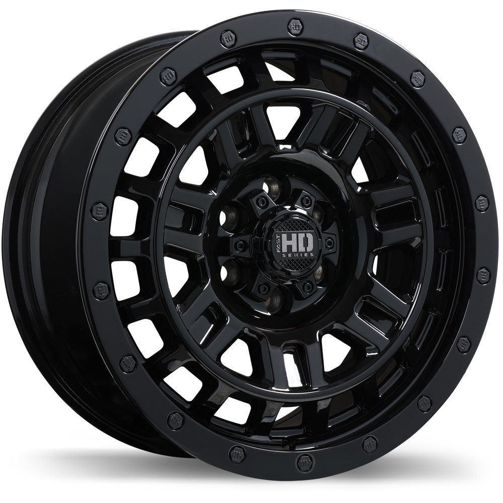 Fast HD K-O 16x8.0 Gloss Black 30 6x114.3 66.1 F268-1680-63BN+30C661