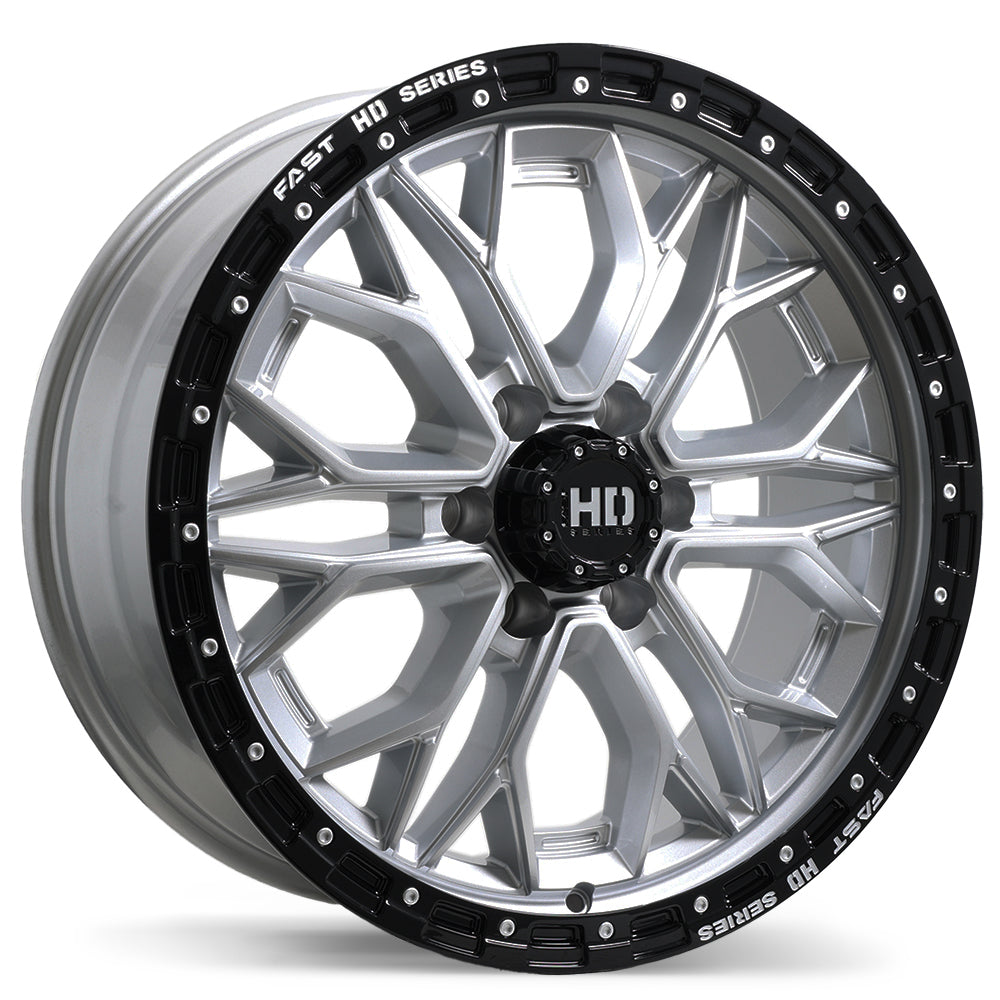 Fast HD Muramasa 20x9.0 Gloss Silver with Black Lip 30 6x135 87.1 F276-2090-36SB+30C871