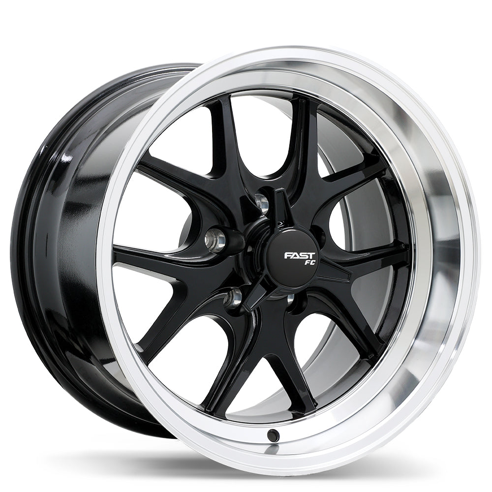 Fast Wheels FC04V 18x11.0 Gloss Black with Machined Lip 15 5x115 71.5 FC04V-1810-90BP+15C715