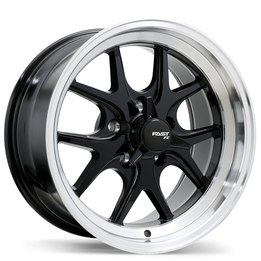 Fast Wheels FC04V 18x9.0 Gloss Black with Machined Lip 5 5x120.65 72.6 FC04V-1890-61BP+05C726