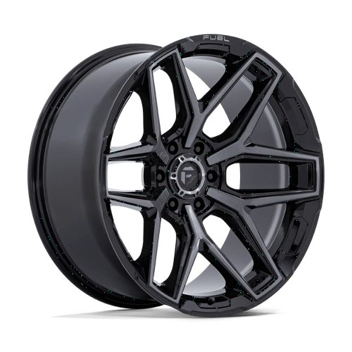 Fuel 1Pc FLUX Gloss Black Brush Fc Gray Ddt | 22x10 | 6x5.5 | -18 | 106.1mm