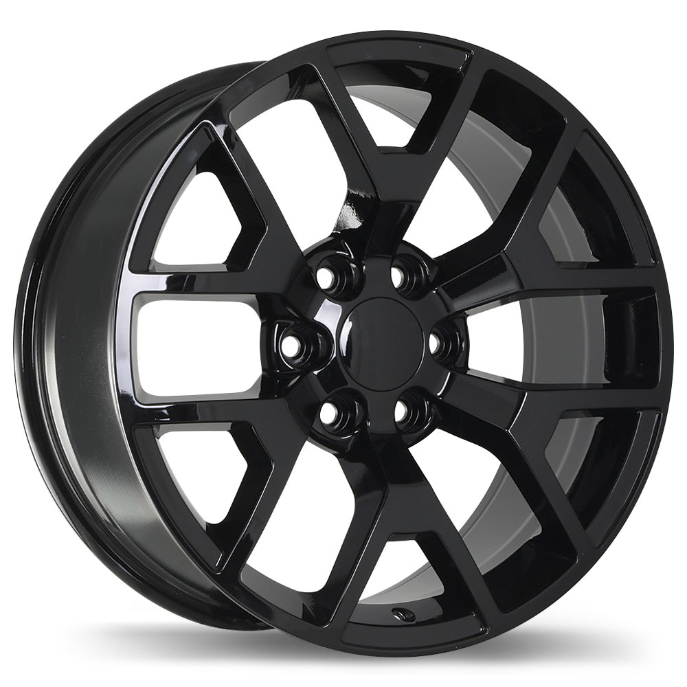 Replika R162A 22x9.0 Gloss Black 27 6x139.7 78.1 R162A-2290-83BN+27C781
