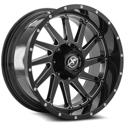 XF OFFROAD XF-216 20x9.0 Gloss Black Milled 0 5x127/5x139.7 78.1 XF-216209051271397+0GBML