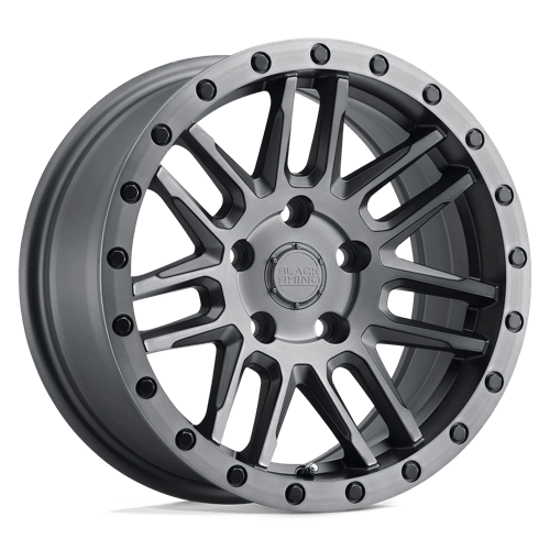 Black Rhino ARCHES Matte Brushed Gunmetal W/ Black Bolts | 17x8 | 5x5.0 | +30 | 71.5mm