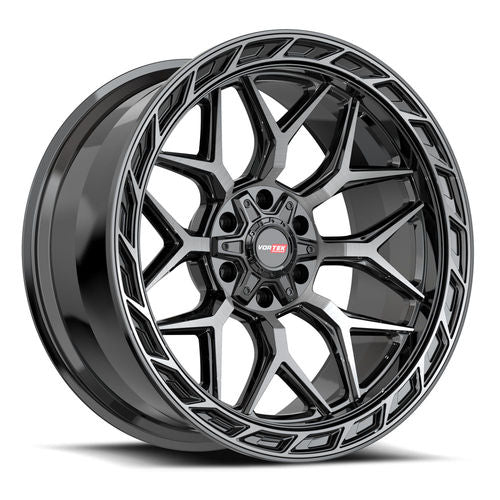VORTEK VRP-504 20x10.0 Black Diamond Cut W/ Dark Tint -18 5x127/5x139.7 78.1 504201043-18BDCDT