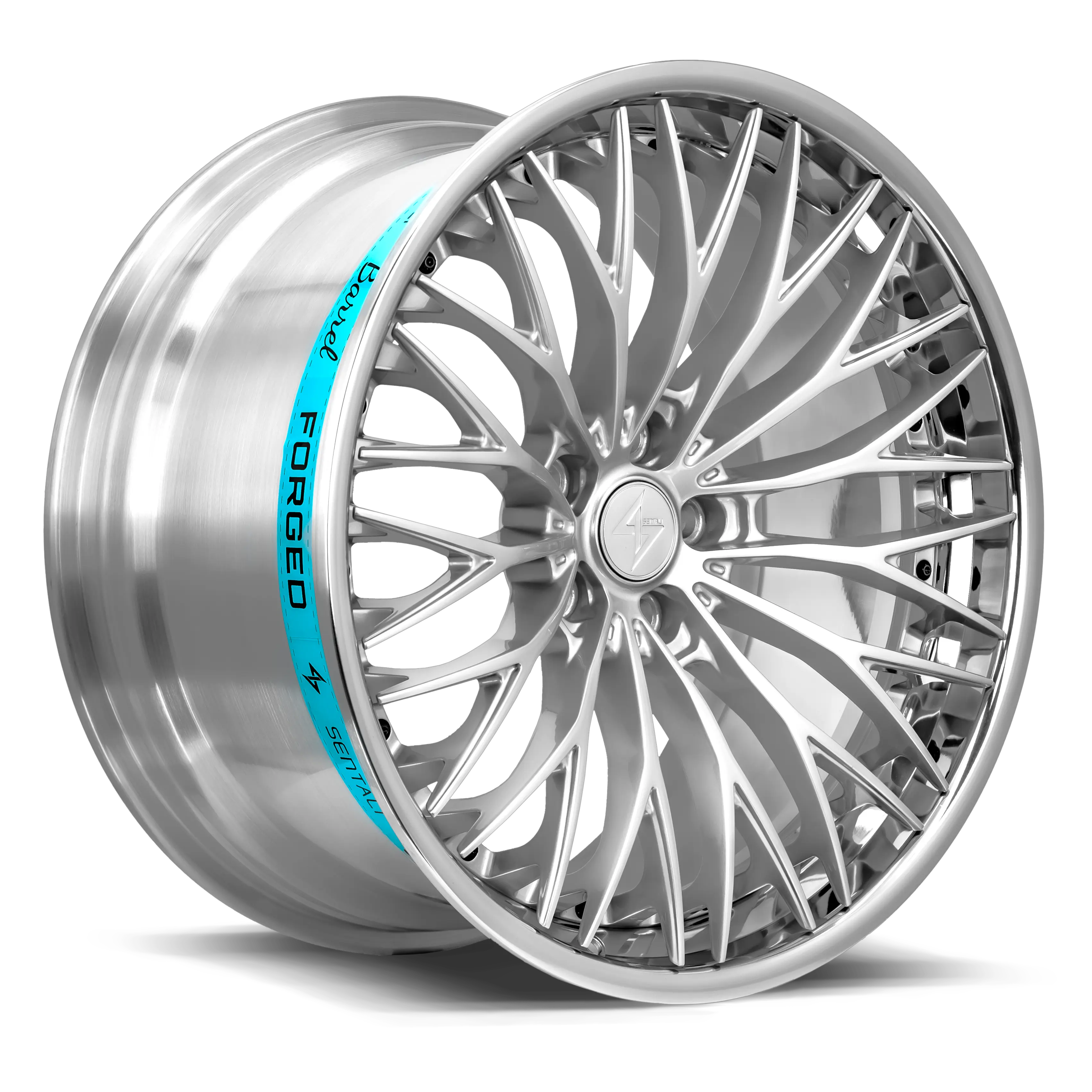 SENTALI BARREL SB1 19x10.5 Polished Lip / Hyper Silver Centre 35 5x120 72.6 SB14191053353