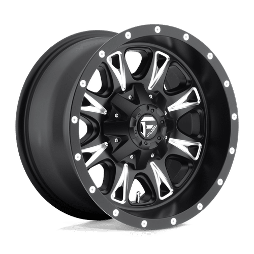 Fuel MATTE BLACK MILLED 22x14 8x165.1