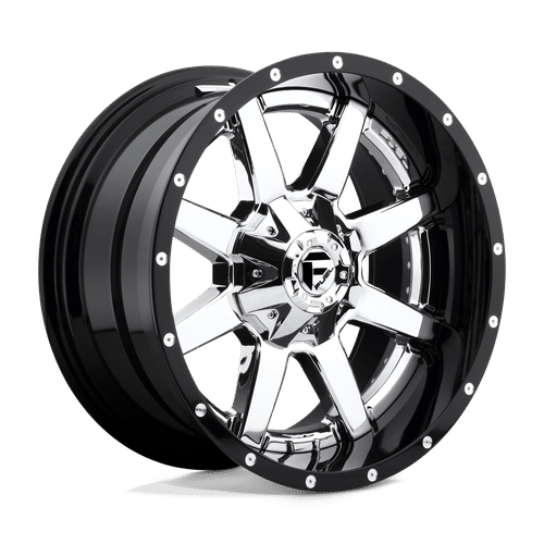 Fuel CHROME PLATED GLOSS BLACK LIP 24x14 6x135