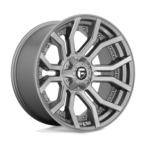 Fuel BRUSHED GUN METAL TINTED CLEAR 24x12 6x135