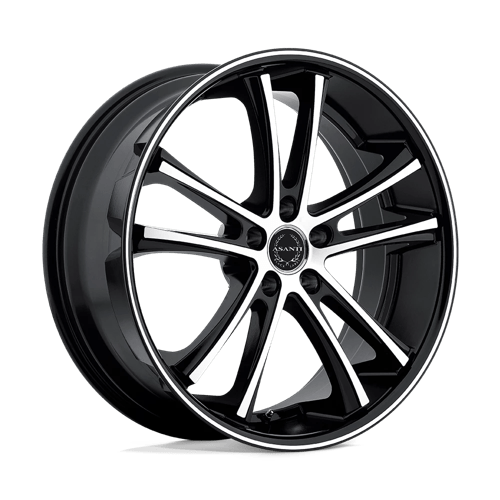 Asanti Black ABL-1 PEGASI Machined Face W/ Black Lip | 22x9 | 5x120 | +35 | 74.1mm
