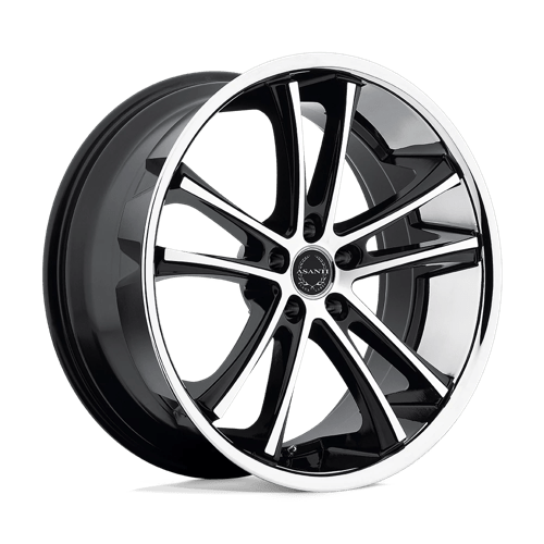 Asanti Black ABL-1 PEGASI Machined Face W/ Ss Lip | 22x10 | 5x112 | +35 | 74.1mm