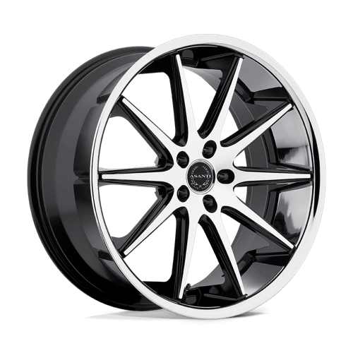 Asanti Black ABL-4 CAPELLA Machined Face W/ Ss Lip | 20x8.5 | 5x4.5 | +38 | 74.1mm