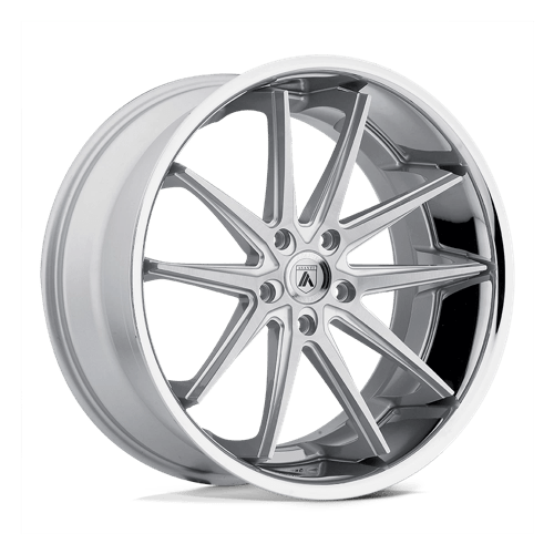 Asanti Black ABL-5 ALTAIR Silver Machined W/ Ss Lip | 22x10.5 | 5x120 | +38 | 74.1mm