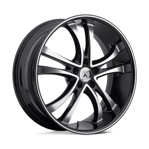 Asanti Black ABL-6 Machined Face W/ Black Lip | 22x10 | 5x120 | +35 | 74.1mm