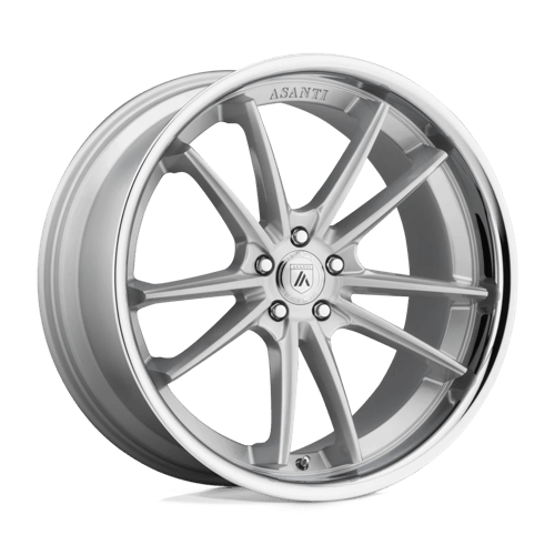 Asanti Black ABL-23 SIGMA Brushed Silver W/ Chrome Lip | 20x10.5 | 5x112 | +38 | 72.56mm