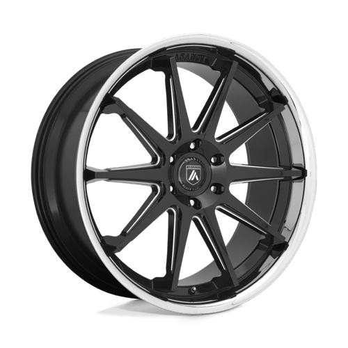 Asanti Black ABL-29 EMPEROR Gloss Black Milled W/ Chrome Lip | 22x10 | 6x135 | +30 | 87.1mm
