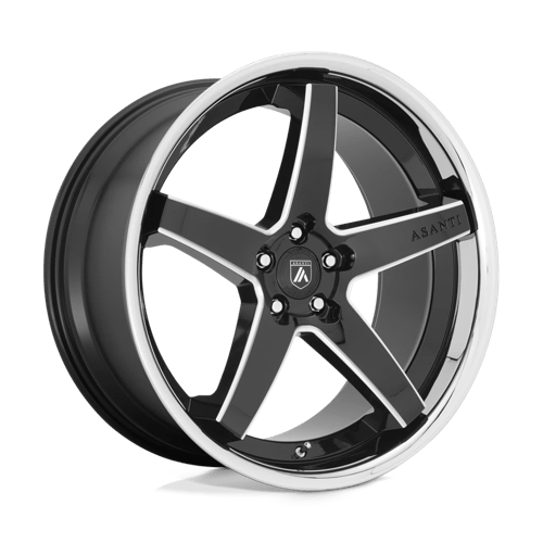 Asanti Black ABL31 REGAL Gloss Black Milled W/ Chrome Lip | 20x10.5 | 5x115 | +20 | 72.56mm