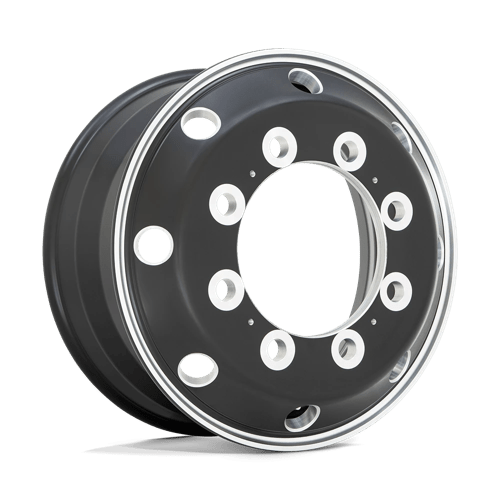 Atx AO404 JOURNEY Satin Black W/ Polished Lip - Front & Rear Inner | 24.5x8.25 | 10x11.25 | +144 | 220.1mm