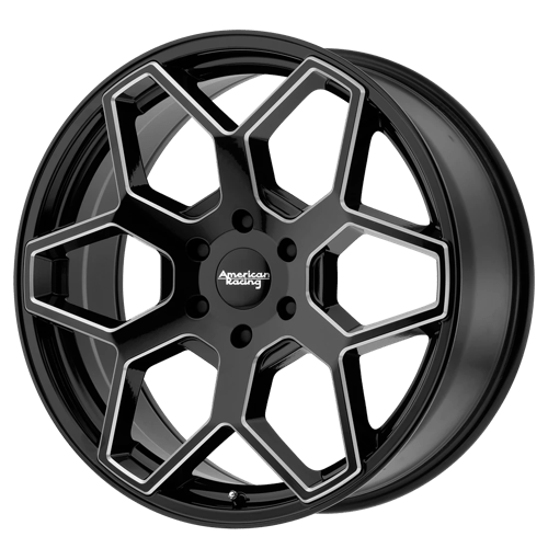 American Racing AR916 Gloss Black Milled | 20x8.5 | 6x5.5 | +35 | 106.1mm