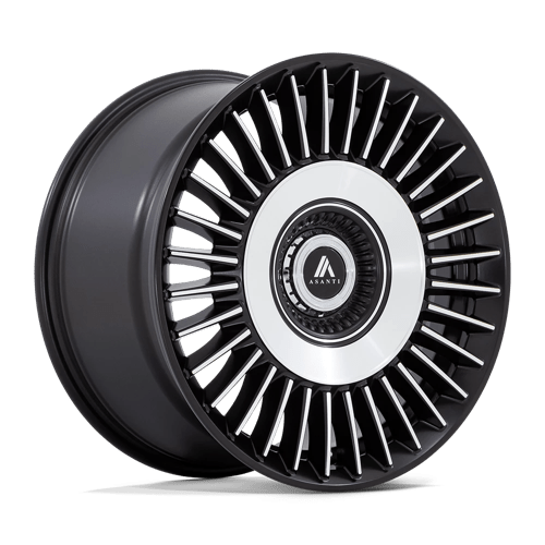 Asanti Black ABL-40 TIARA Satin Black Bright Mach Face | 22x9 | 5x112/120 | +35 | 74.1mm