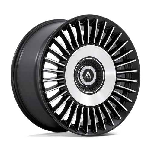 Asanti Black ABL-40 TIARA Satin Black Bright Mach Face | 22x10.5 | 5x115/120 | +18 | 74.1mm