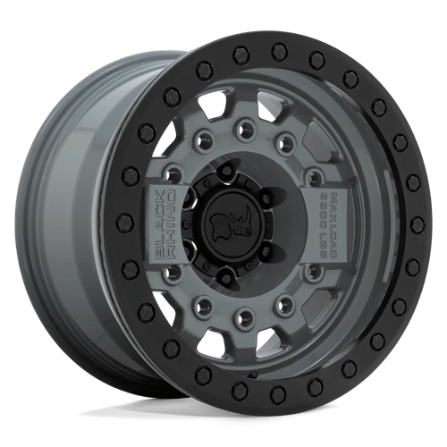 Black Rhino AVENGER BEADLOCK Battleship Gray W/ Black Hardware | 17x8.5 | 5x5.0 | -32 | 71.5mm