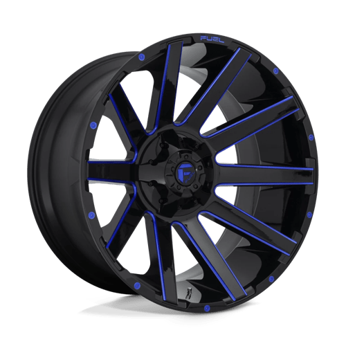 Fuel 1Pc D644 CONTRA Gloss Black Blue Tinted Clear | 24x14 | 8x180 | -75 | 124.2mm
