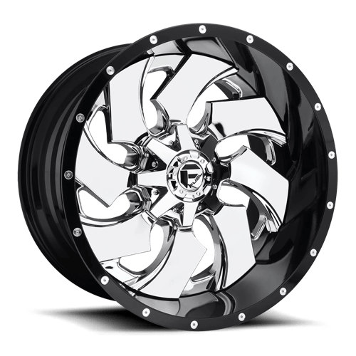 Fuel 2Pc D240 CLEAVER Chrome Plated Gloss Black Lip | 22x14 | 5x5.0/5.5 | -70 | 106.1mm