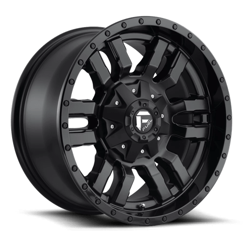 Fuel 1Pc D596 SLEDGE Matte Black Gloss Black Lip | 18x9 | 5x4.5/5.0 | -12 | 78.1mm
