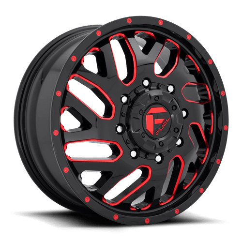 Fuel 1Pc D656 TRITON Gloss Black Red Tinted Clear | 20x8.25 | 8x200 | +105 | 142mm