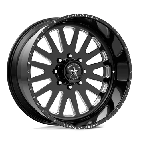 American Force AFW F20 ATOM SS Gloss Black Machined | 22x12 | 6x5.5 | -40 | 78.1mm
